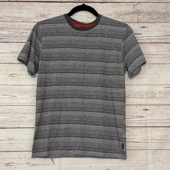 Ocean Current Other - 🦃 Ocean Current Grey White Striped Shirt Boys Large‎